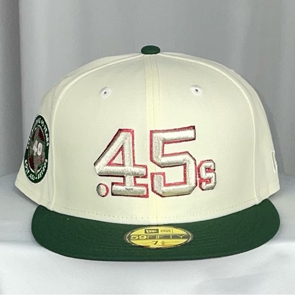 New 7 5/8 Houston 45s New Era 5950 Cooperstown Fitted Baseball Hat Cap Mexico - Picture 2 of 3